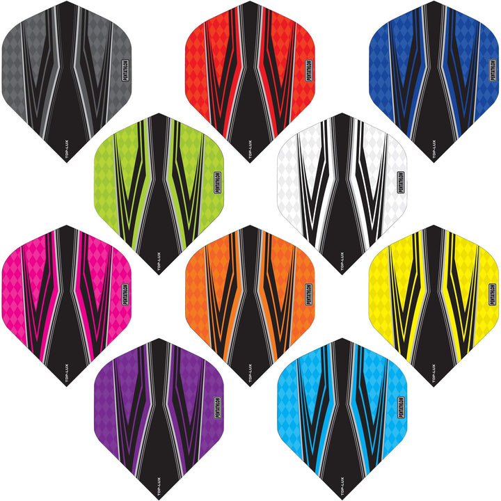 *Pentathlon TDP-Lux Dart Flights - Vision Black Centre - No2 - Std