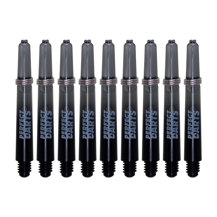 Perfect Darts - Two Tone Shafts - Polycarbonate - Black & Grey - Tweenie - 3 Sets Pack