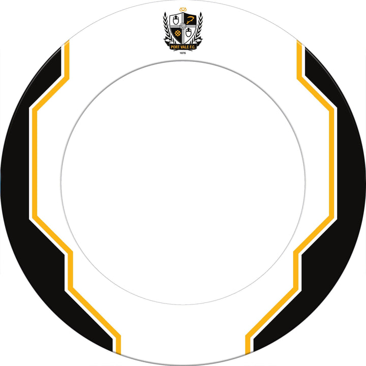 Port Vale FC - Official Licensed - The Valiants - Dartboard Surround - White - S1 - Logo with Trim