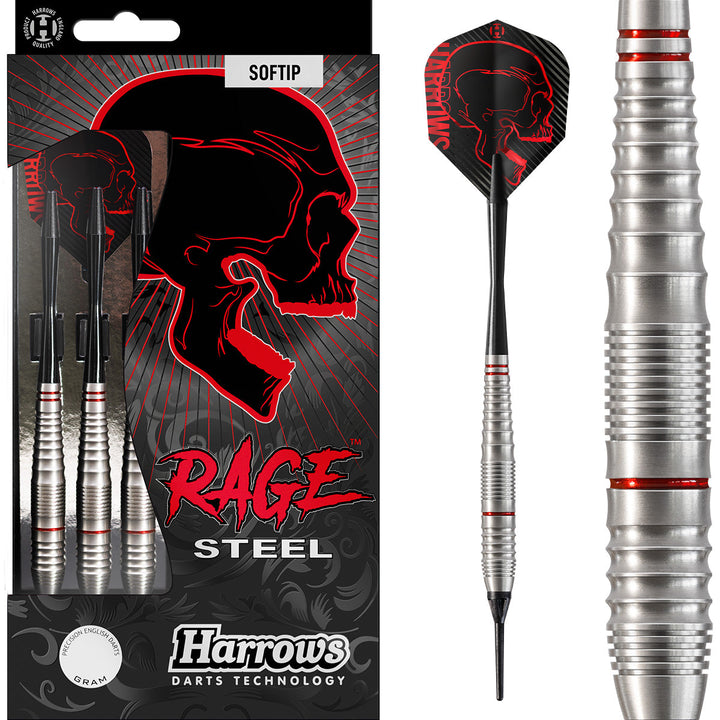 Rage Stainless Steel Soft Tip Darts by Harrows