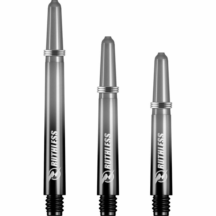 Ruthless Deflectagrip Dart Shafts - Two Tone - Polycarbonate Stems with Springs - Smokey
