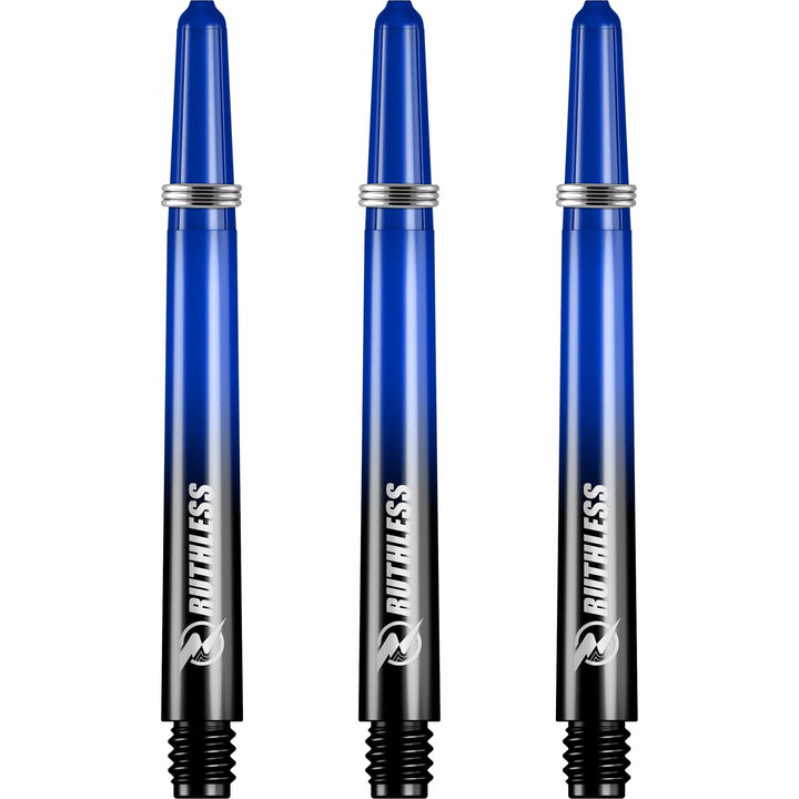 Ruthless Deflectagrip Plus Dart Shafts - Polycarbonate Stems with Springs - Blue Medium