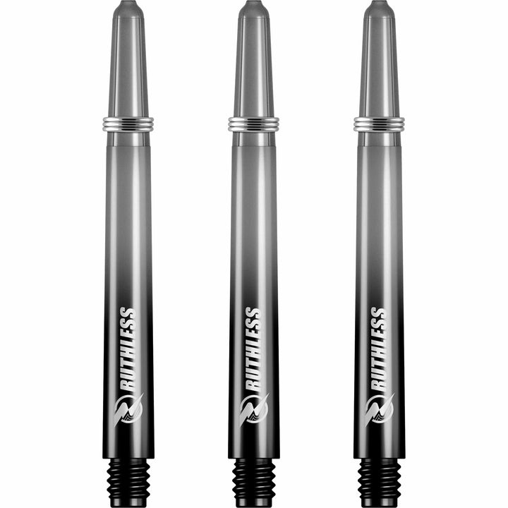 Ruthless Deflectagrip Plus Dart Shafts - Polycarbonate Stems with Springs - Smokey Medium