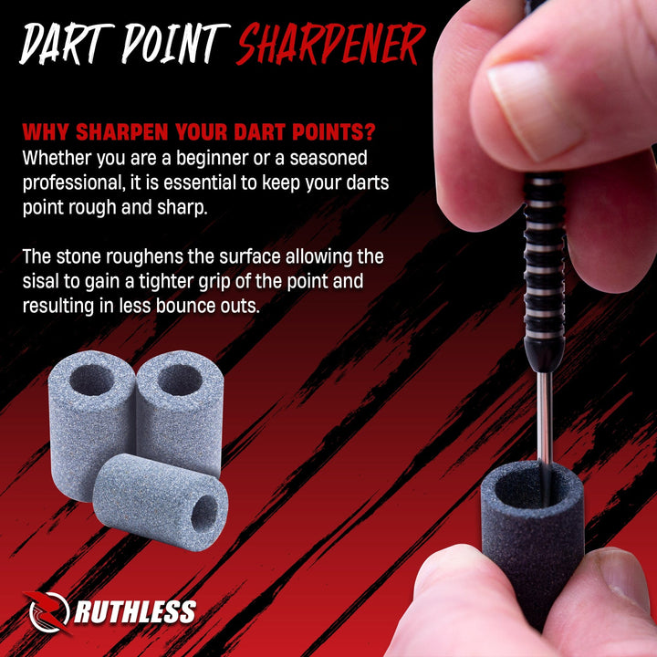 Ruthless Dart Sharpener - Mini Round Stone - Value Pack - 3 Pieces