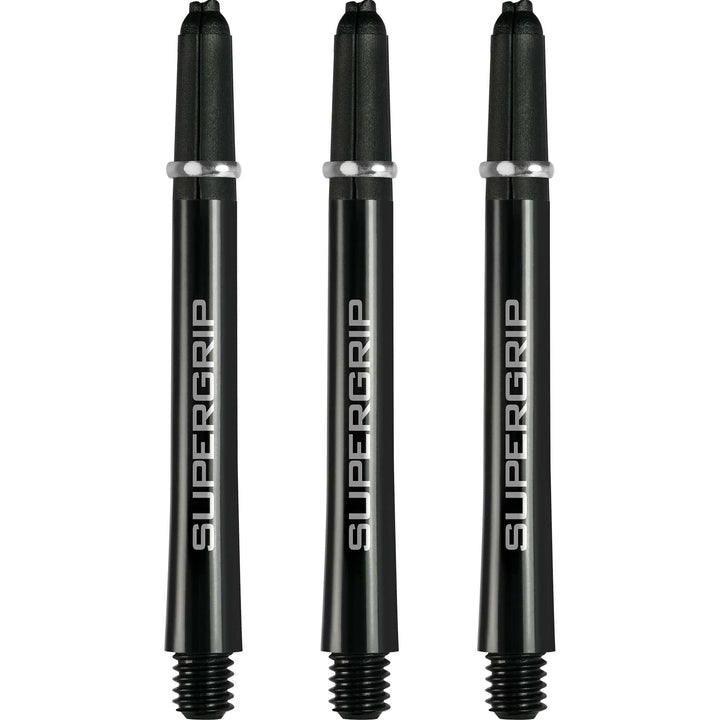 Harrows Supergrip Shafts - Dart Stems - Black Silver Medium