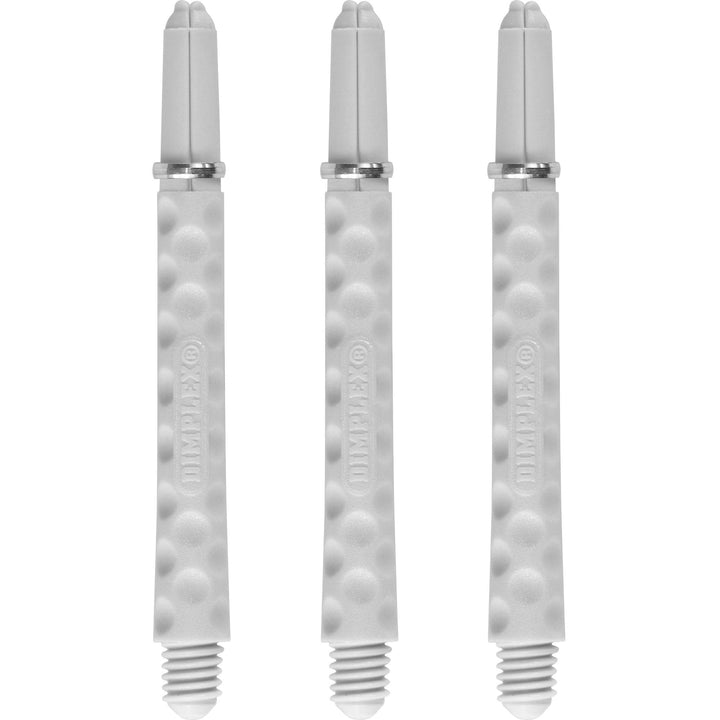 Harrows Dimplex Shafts - Dart Stems - with Rings - White Medium