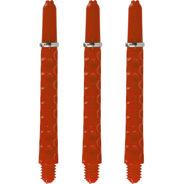 Harrows Dimplex Shafts - Dart Stems - with Rings - Fire Red Medium