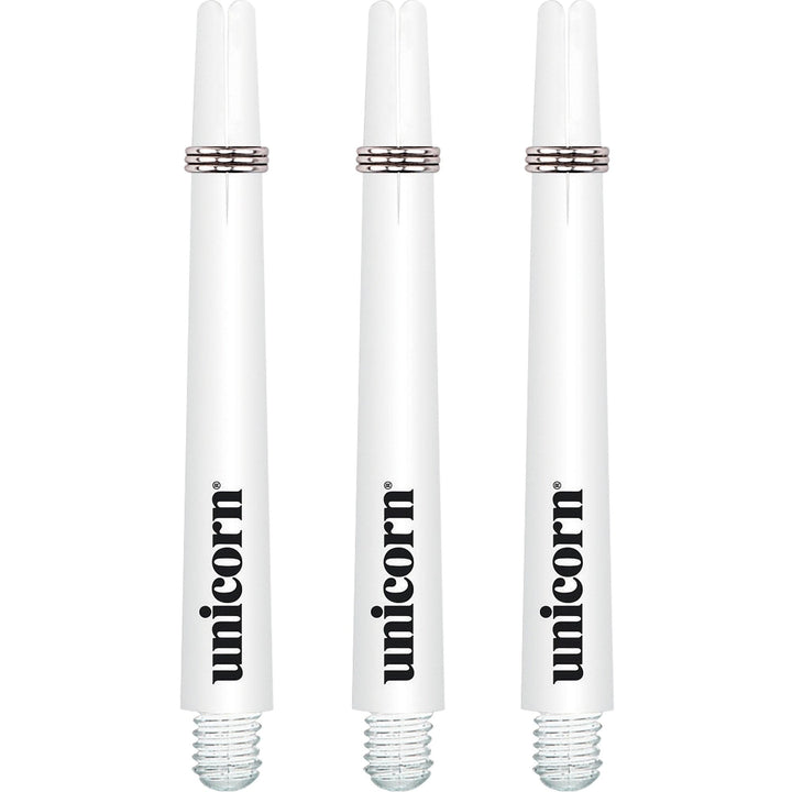 Unicorn Gripper 3 Dart Shafts - Nylon Stems - White Medium