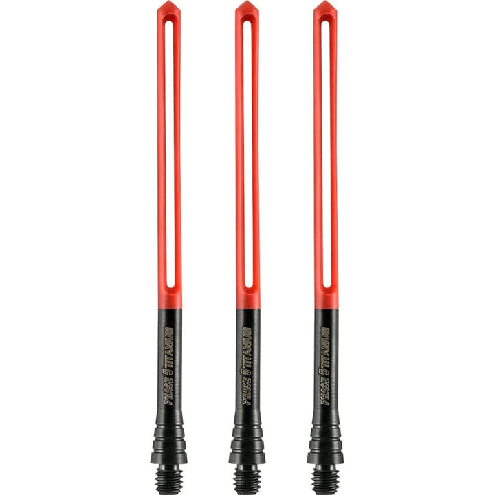 Unicorn Phase 5 Dart Shafts - Titanium Stems - Screw In Top Black