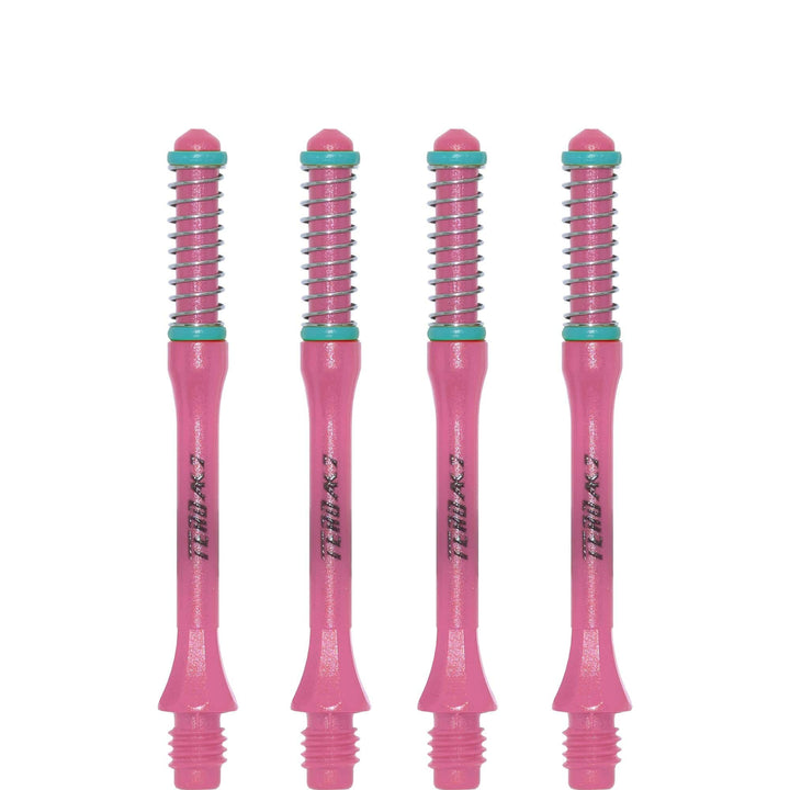 *Cuesoul - Dart Shafts - Tero Flight System - AK7 - Slim - Set of 4 - Pink Cuesoul 43.5mm