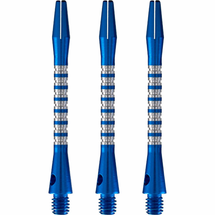 *Shot Pyramid Dart Shafts - Aluminium Anodised - Blue Medium