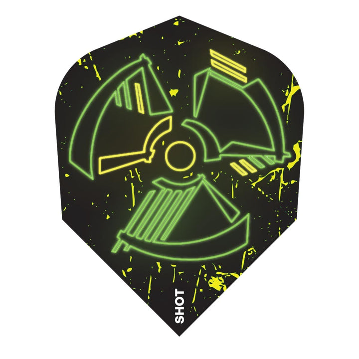 *Shot Pro Series Dart Flights - 100 Micron - Standard No6 - Stowe Buntz - Biohazard
