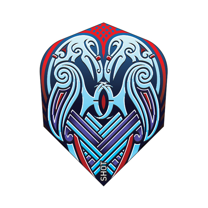 Viking Raven Dart Flight No6 Standard Blue by Shot