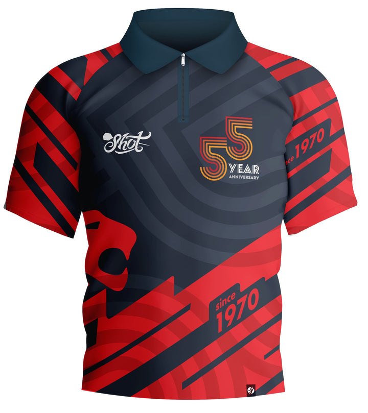 *Shot Dart Shirt - 55 Year Anniversary - Black & Red