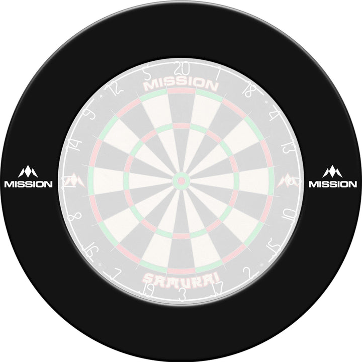 Mission Dartboard Surround - Pro - Heavy Duty - with Logo Black