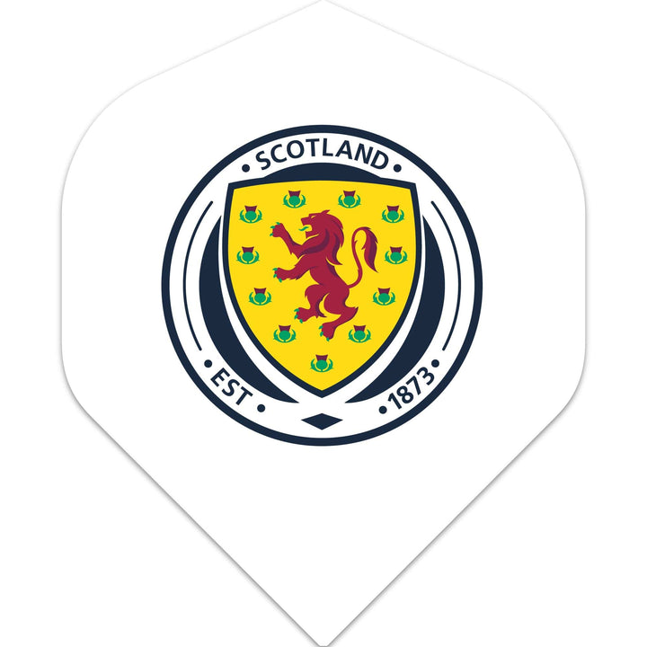 *Scotland Football Dart Flights - Official Licensed - 100 Micron - No2 - Std - F1 - White - Logo