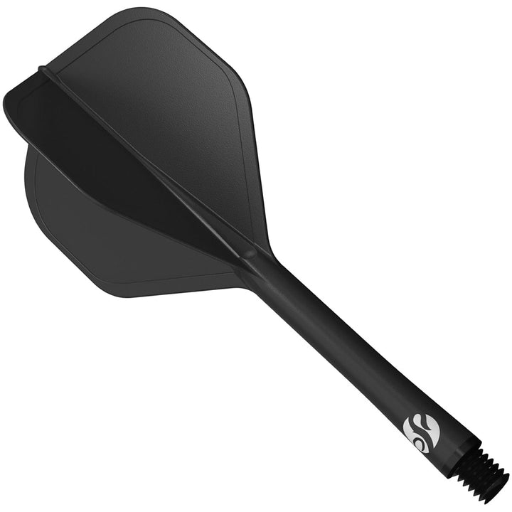 Shot Flight Deck - One Piece Dart Flight and Shaft System - Black Short
