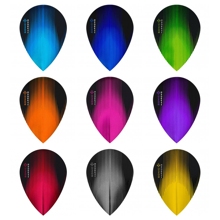 Harrows Sonic Pear Dart Flights - 25 SETS