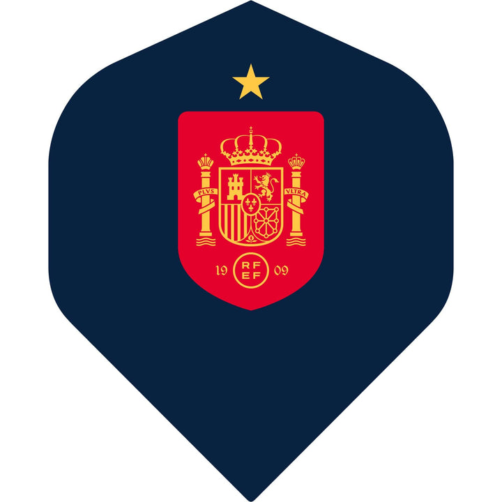 *Espana Football Dart Flights - Official Licensed - 100 Micron - No2 - Std - F2 - Spain - Blue