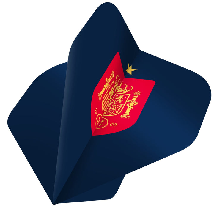 *Espana Football Dart Flights - Official Licensed - 100 Micron - No2 - Std - F2 - Spain - Blue