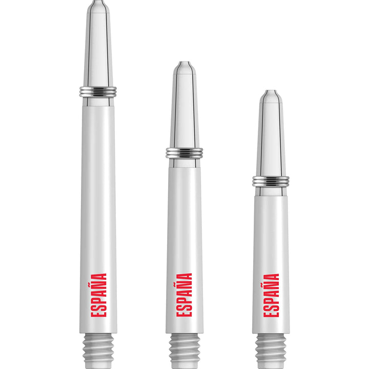 *Espana Football Nylon Shafts - Dart Stems with Springs - Spain - White
