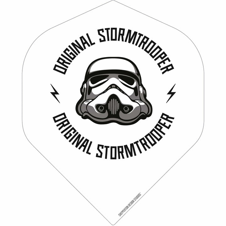*Original StormTrooper Dart Flights - Official Licensed - No2 - Std - Storm Trooper - Logo on White