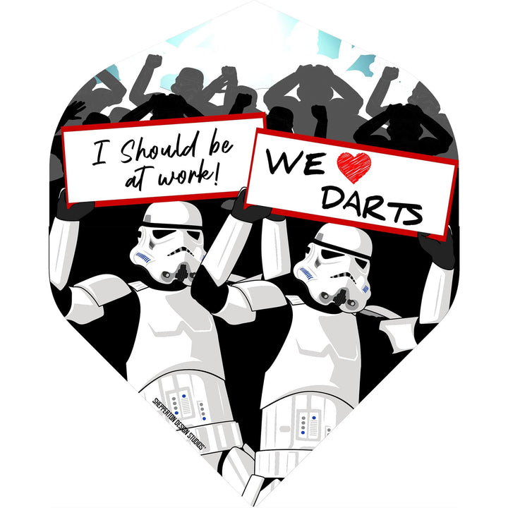 *Original StormTrooper Dart Flights - Official Licensed - No2 - Std - Storm Trooper - We Love Darts