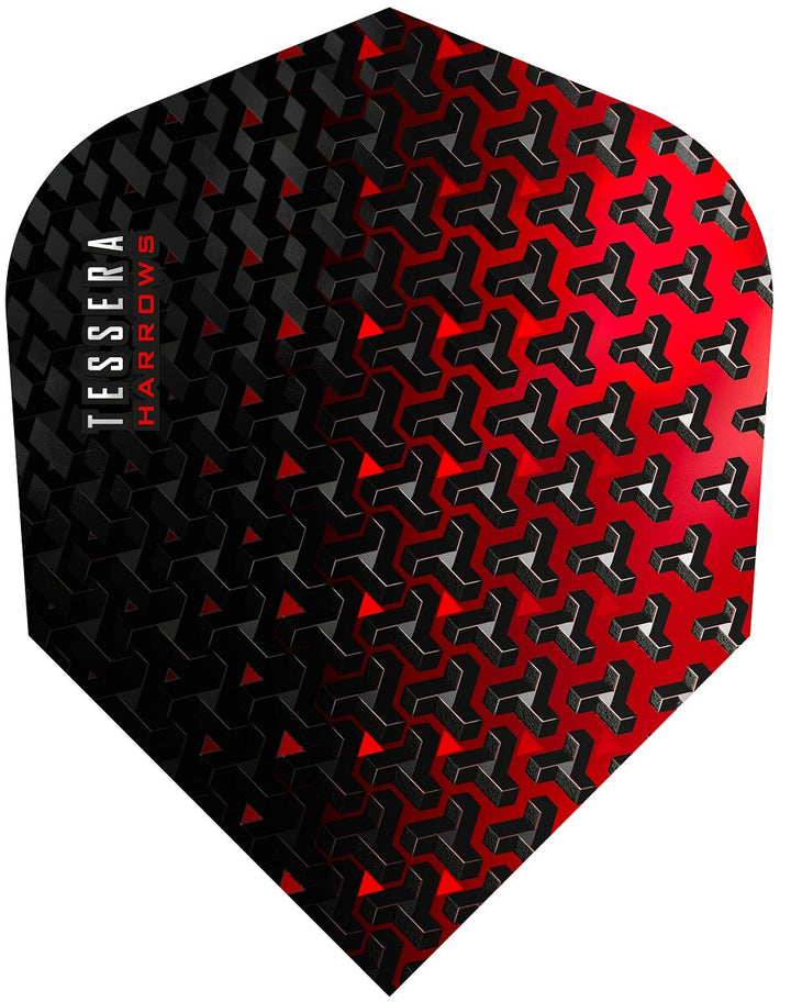 Harrows Tessera Red Standard Dart Flights