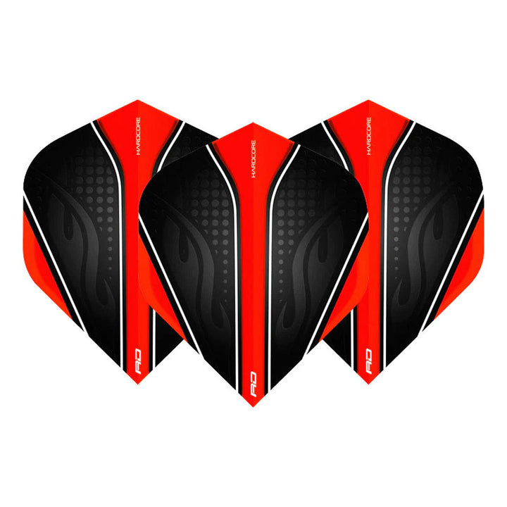 Hardcore Radical Red Standard Dart Flights by Red Dragon