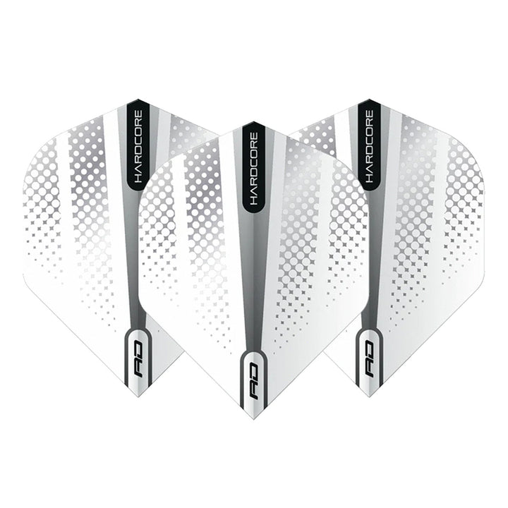 Hardcore Radical Silver Flash Standard Dart Flights by Red Dragon