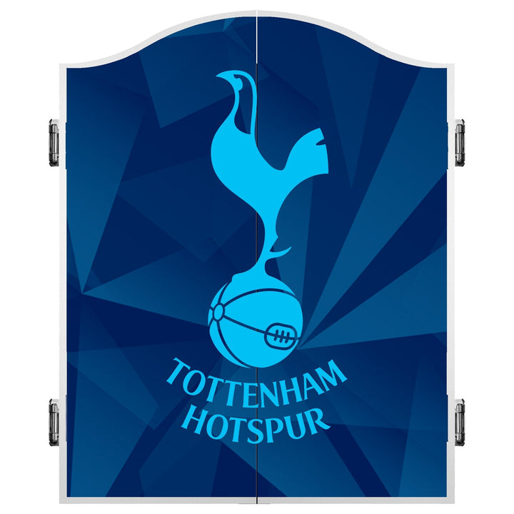 Tottenham Hotspur Dartboard Cabinet - Official Licensed - Spurs -  C5 - Navy Blue Shard - Sky Blue Crest