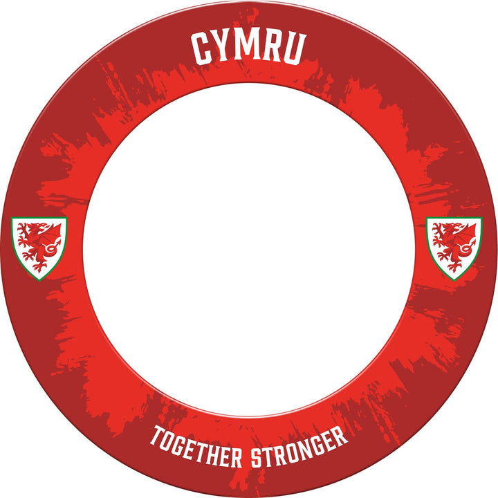 Wales FA - Dartboard Surround - Official Licensed - Welsh \ Cymru - S2 - Red - Cymru