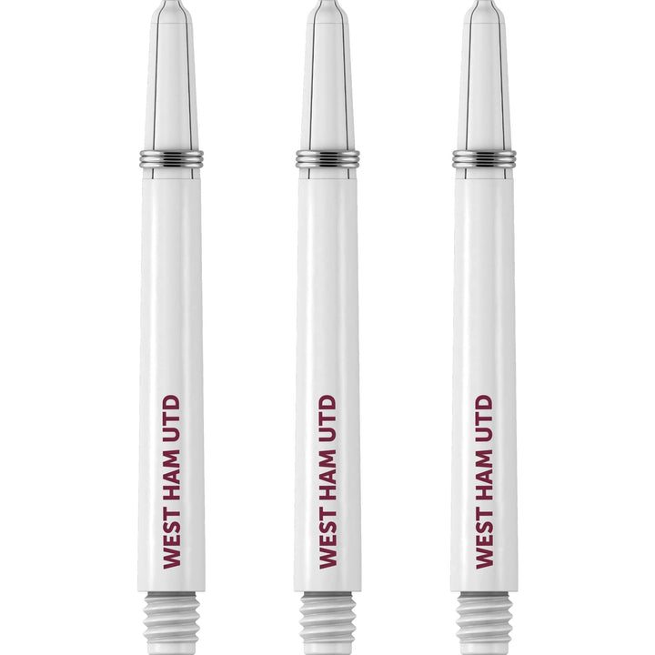 West Ham United FC - Official Licensed - Nylon Stems - Dart Shafts with Springs - White