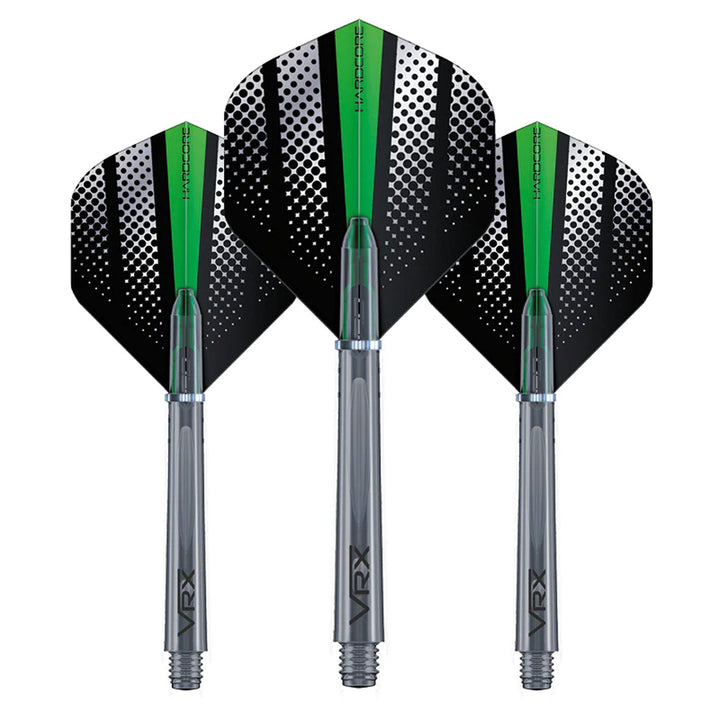 VRX Flight & Shaft Combo - Black & Green by Red Dragon - 4 Sets