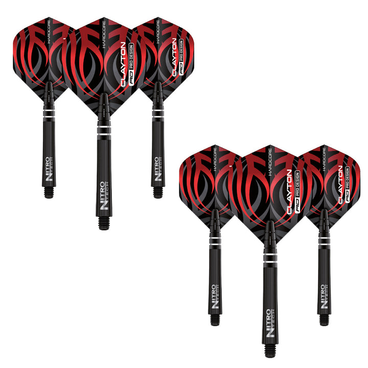 Jonny Clayton Black Nitro Ionic & Hardcore Combo by Red Dragon - 2 Sets