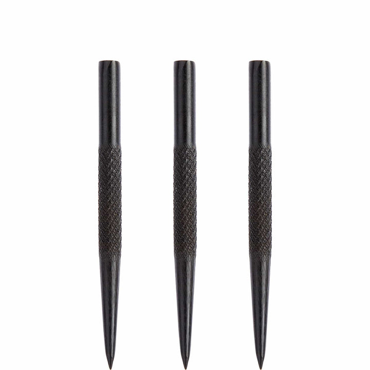 Bulls Dart Spare Points - Knurl Grip Points - Black - Length 35mm