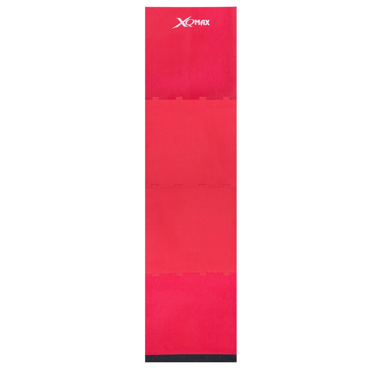 *XQMax Puzzle Dart Mat - 4 Piece Jigsaw Design - Includes Black Oche - Red