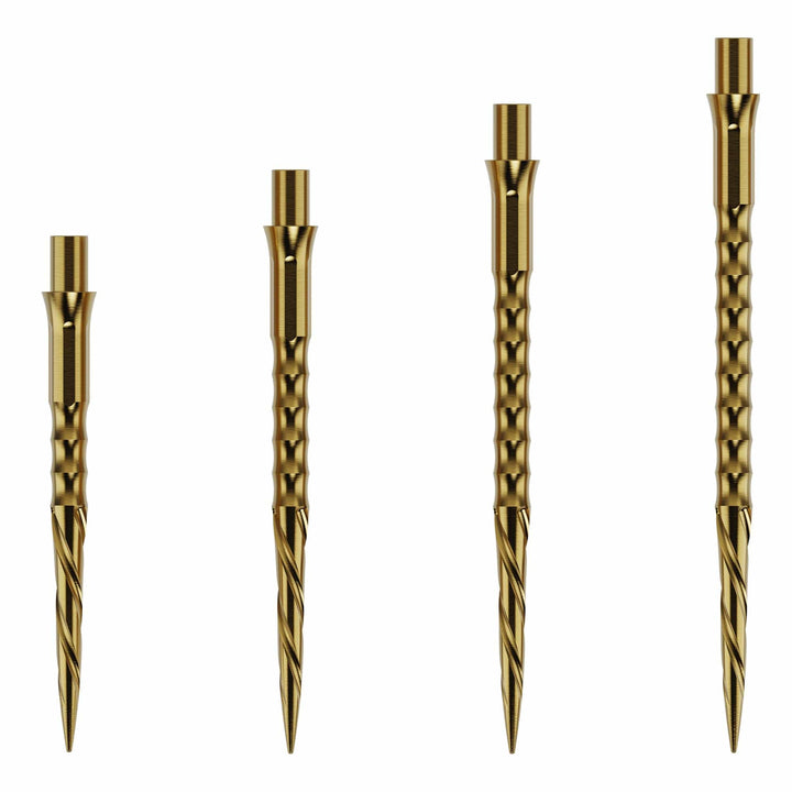 Caliburn Replaceable Dart Points - Spiro - No Lip - Gold
