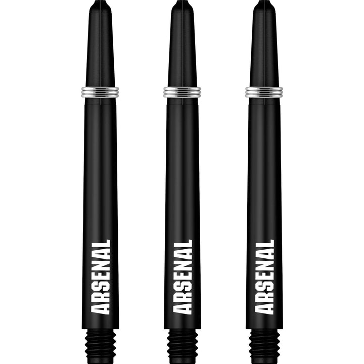 Arsenal FC Dart Shafts - Official Licensed - Dart Stems with Springs - The Gunners - Black Medium