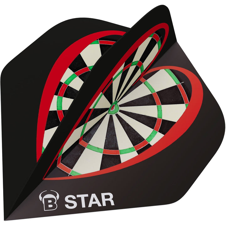*BULL'S B-Star Dart Flights - 100 Micron - A-Std - Dartboard Heart