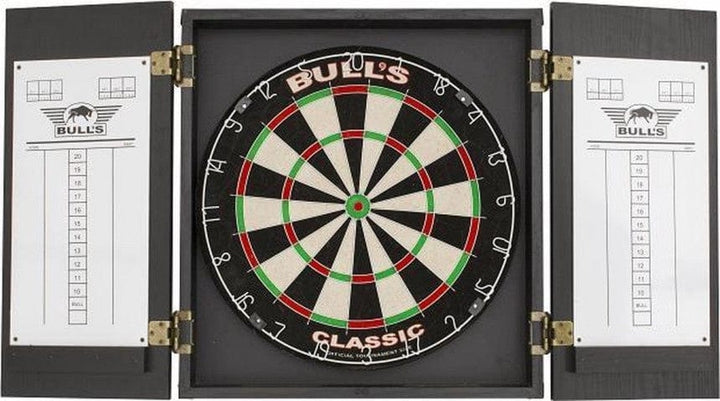 *Bulls Classic Dartboard Cabinet - Wooden - Plain Black