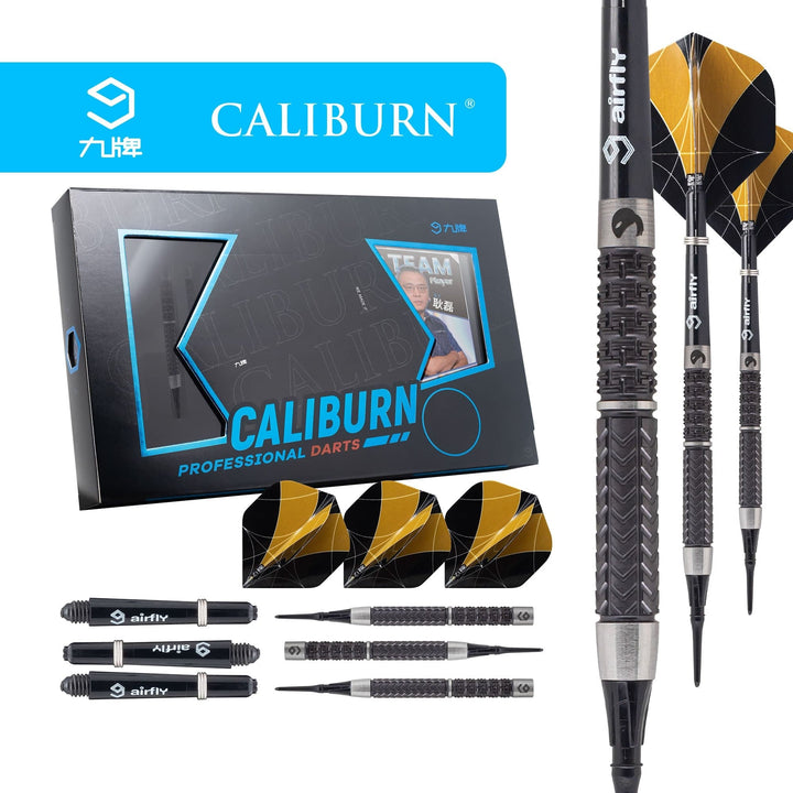Caliburn Player Darts - Soft Tip - 95% - Black Titanium - ET II