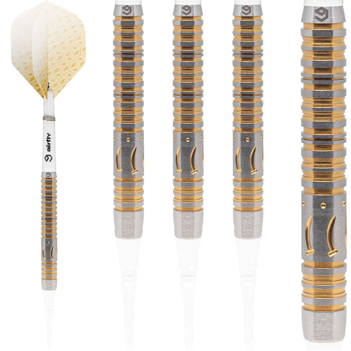 *Caliburn Player Darts - Soft Tip - 90% - Gold Titanium - Banana