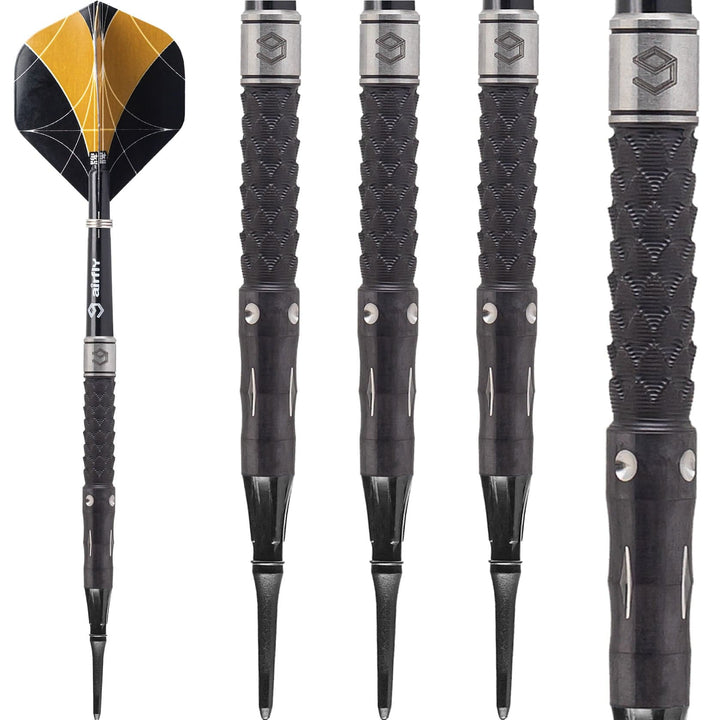 Caliburn Player Darts - Soft Tip - 95% - Black Titanium - Orca