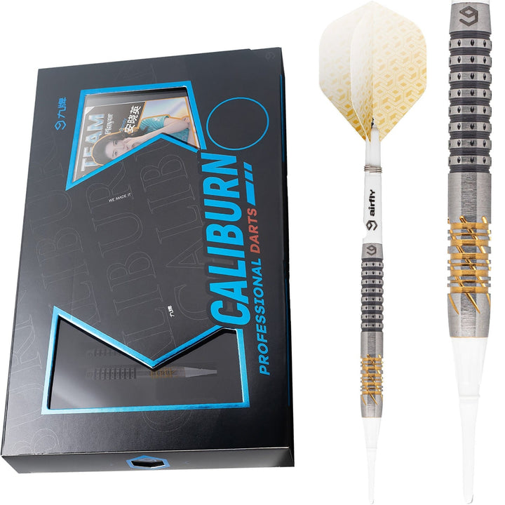 *Caliburn Player Darts - Soft Tip - 95% - Black & Gold - Sandy II 19g