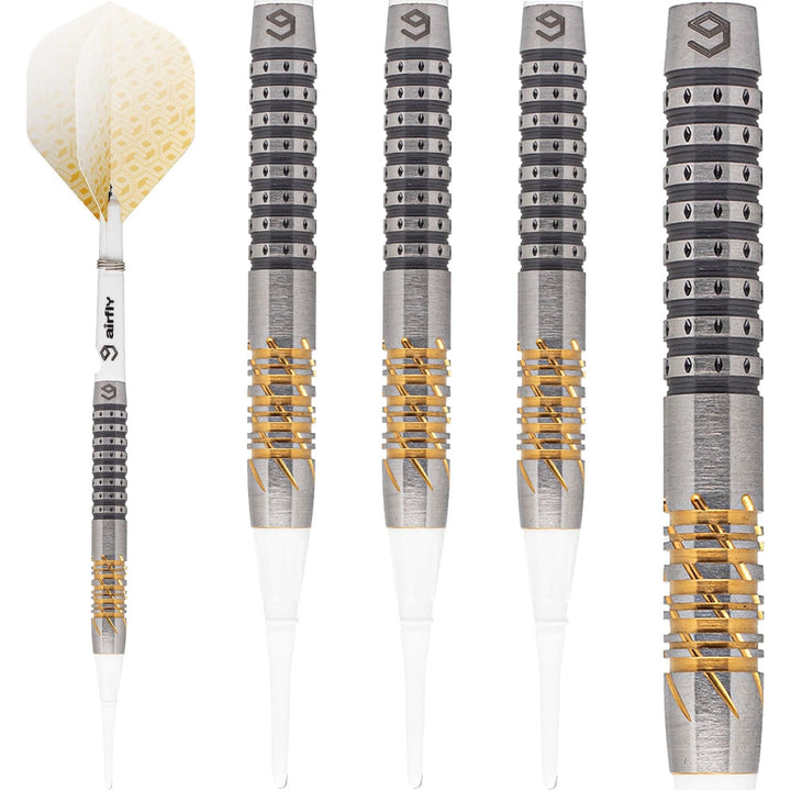 *Caliburn Player Darts - Soft Tip - 95% - Black & Gold - Sandy II