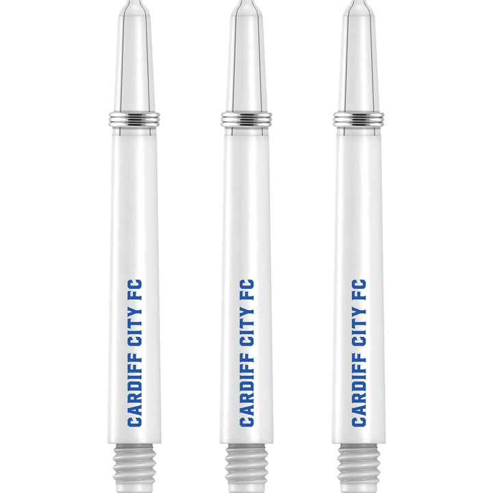 Cardiff City FC - Official Licensed - Nylon Stems - Dart Shafts with Springs - White Medium