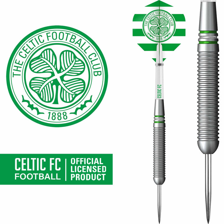 Celtic FC Darts - Steel Tip Brass - Official Licensed - Celtic - 22g