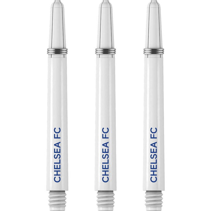 Chelsea Football Nylon Shafts - Official Licensed - Dart Stems with Springs - White - Medium Medium