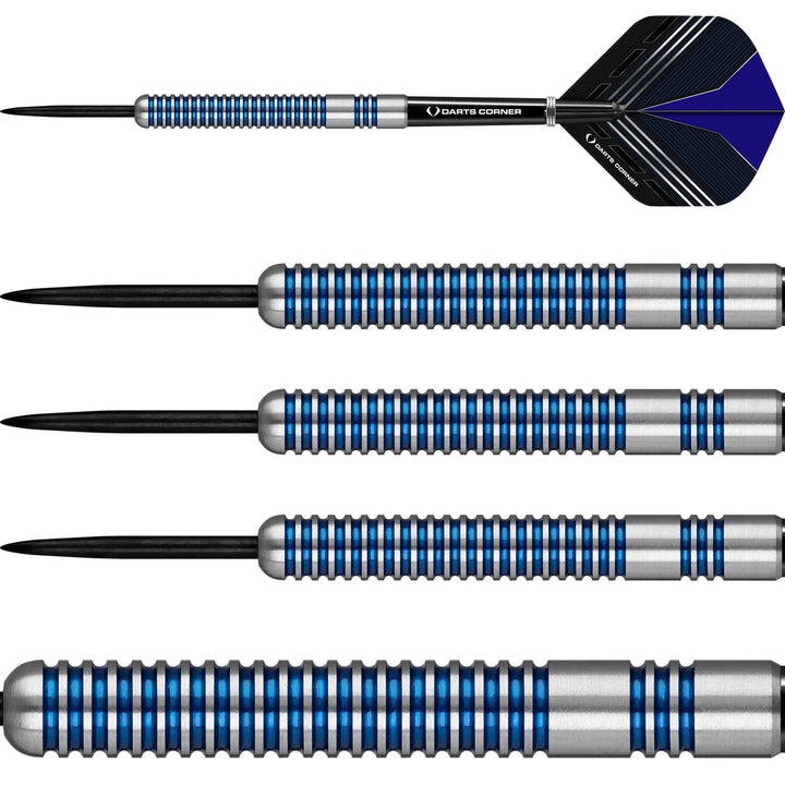 *Darts Corner Blue Menace Darts - Steel Tip Tungsten - Blue Rings
